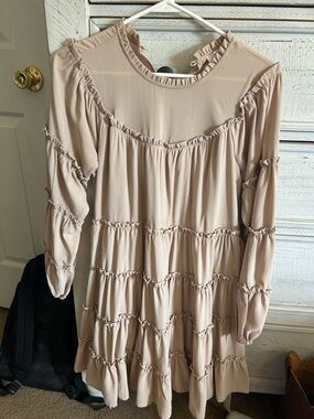 Peach Love California Blush Tiered Ruffle Dress